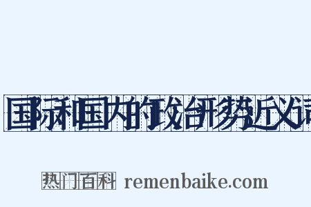 国际和国内的政治形势近义词是什么意思的图片